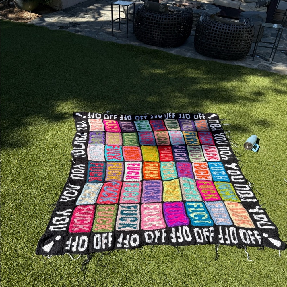 Colorful Artisan Crochet Blanket
